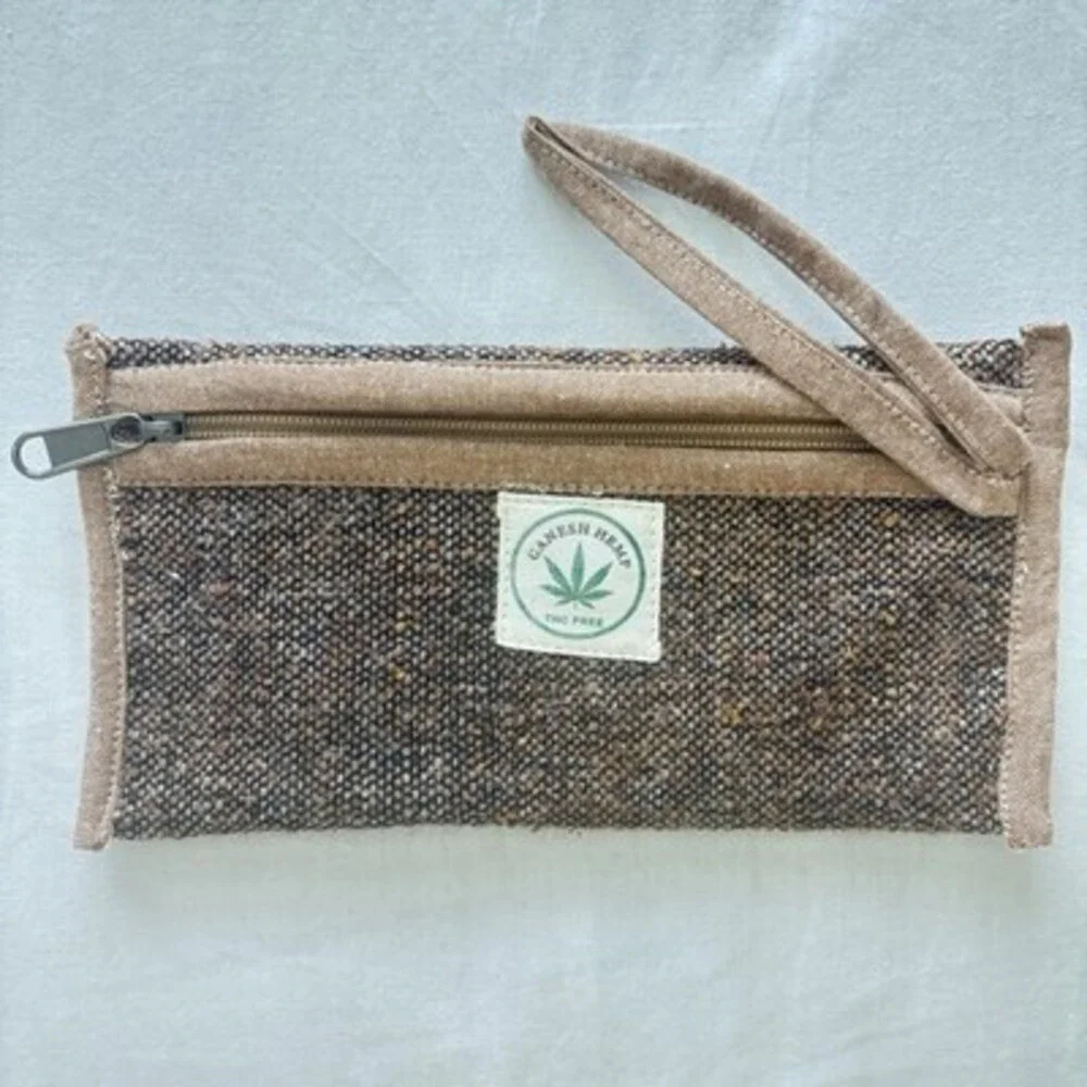 Nepal Hemp Pouch | Natural Eco-Friendly Small Storage Bag |‎ Boho Travel Wallet